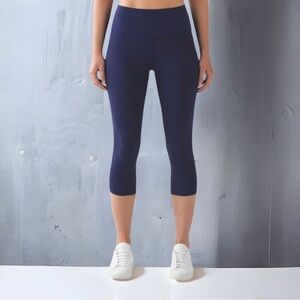 Lululemon Blue Align Crop Leggings High Rise Pants 4